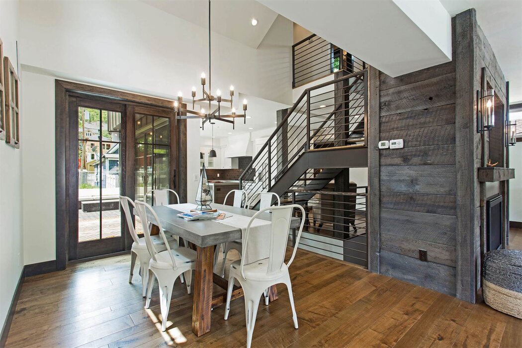 Modern Rustic Dining Room Design Photo by Eastmoor Designs